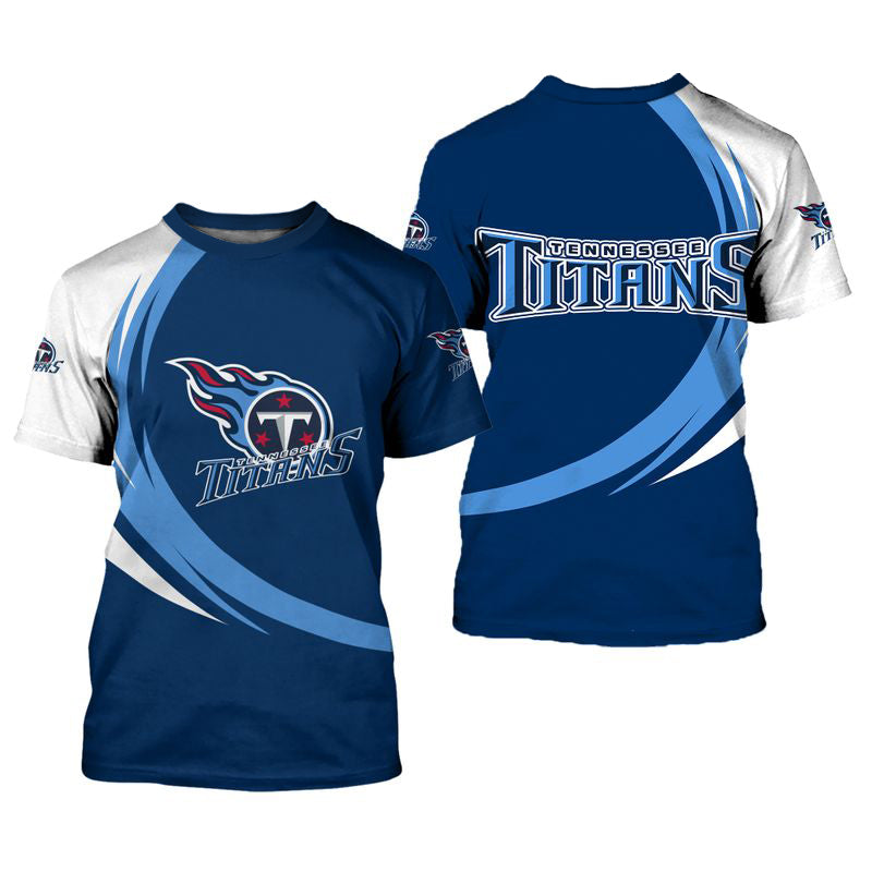 Tennessee Titans Curve Stripes T-Shirt