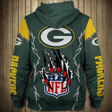 Load image into Gallery viewer, Green Bay Packers Claw 3D Hoodie