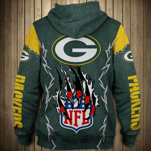 Green Bay Packers Claw 3D Hoodie