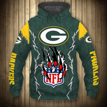 Load image into Gallery viewer, Green Bay Packers Claw 3D Hoodie