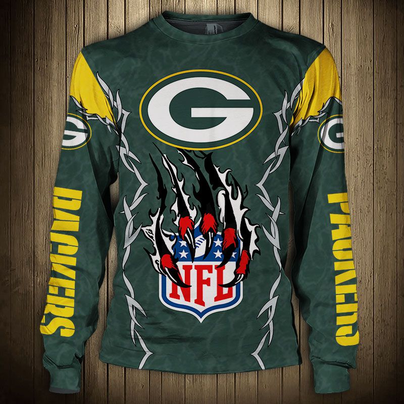 Green Bay Packers Claw 3D Sweatshirt