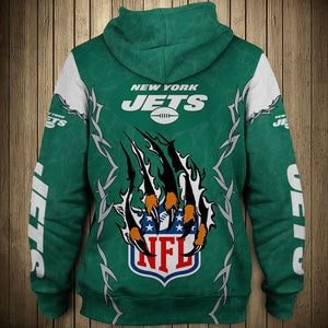New York Jets Claw 3D Hoodie