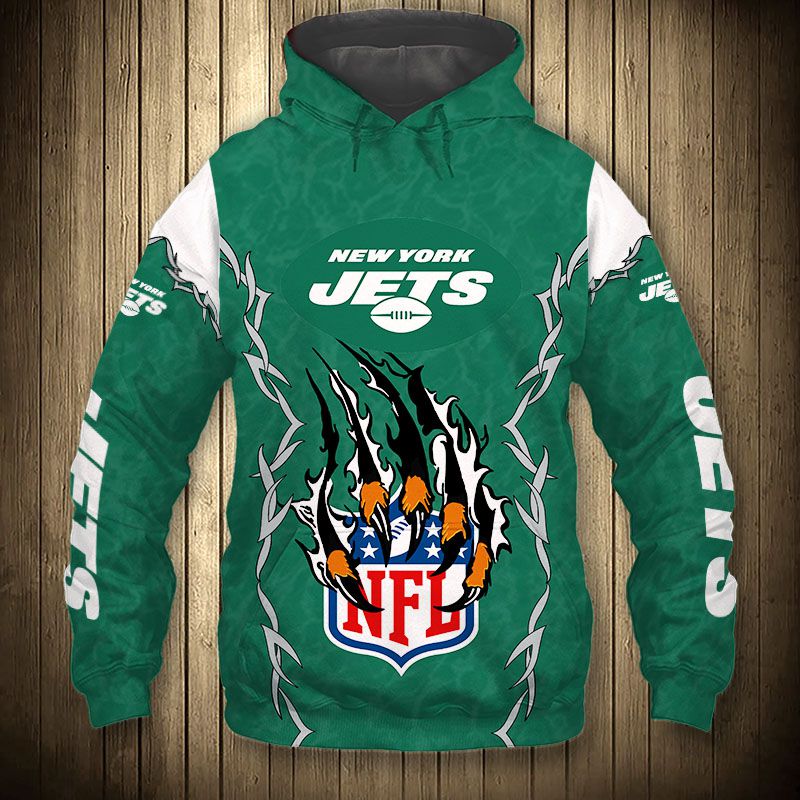 New York Jets Claw 3D Hoodie