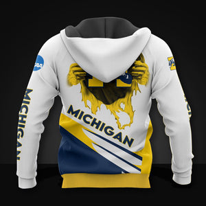 Michigan Wolverines Casual 3D Hoodie