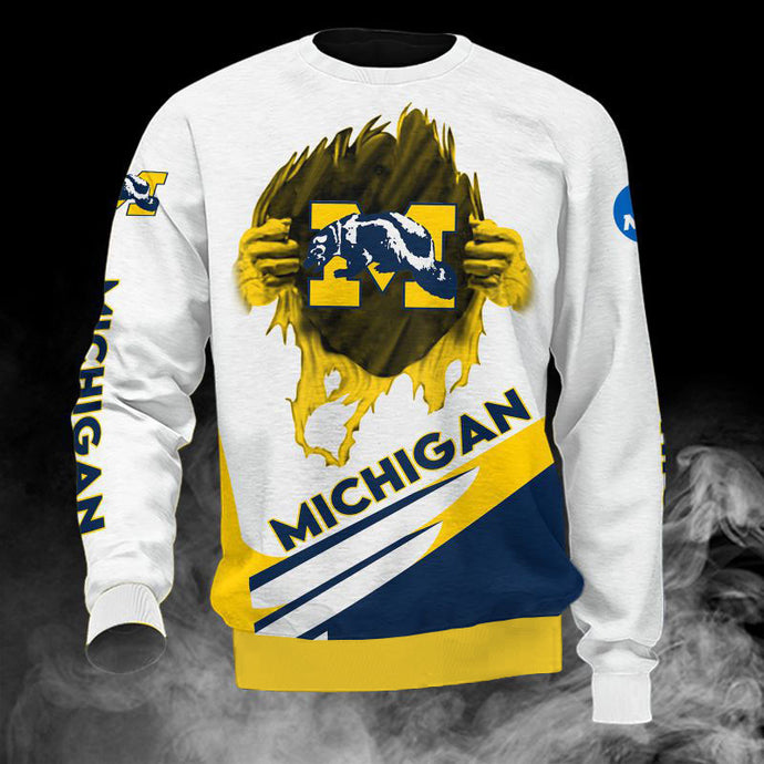 Michigan Wolverines Casual 3D Sweatshirt