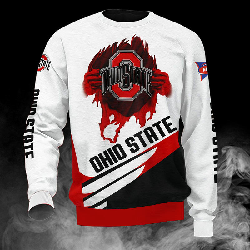 Ohio State Buckeyes Casual 3D Sweatshirt