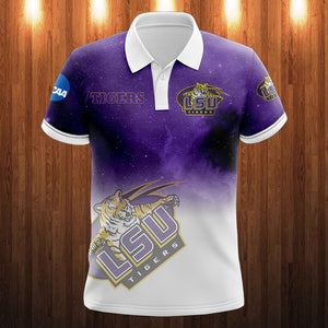 LSU Tigers Starry Casual Polo Shirt