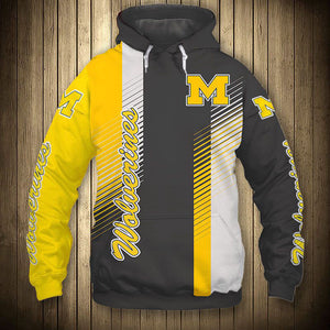 Michigan Wolverines Stripes Hoodie