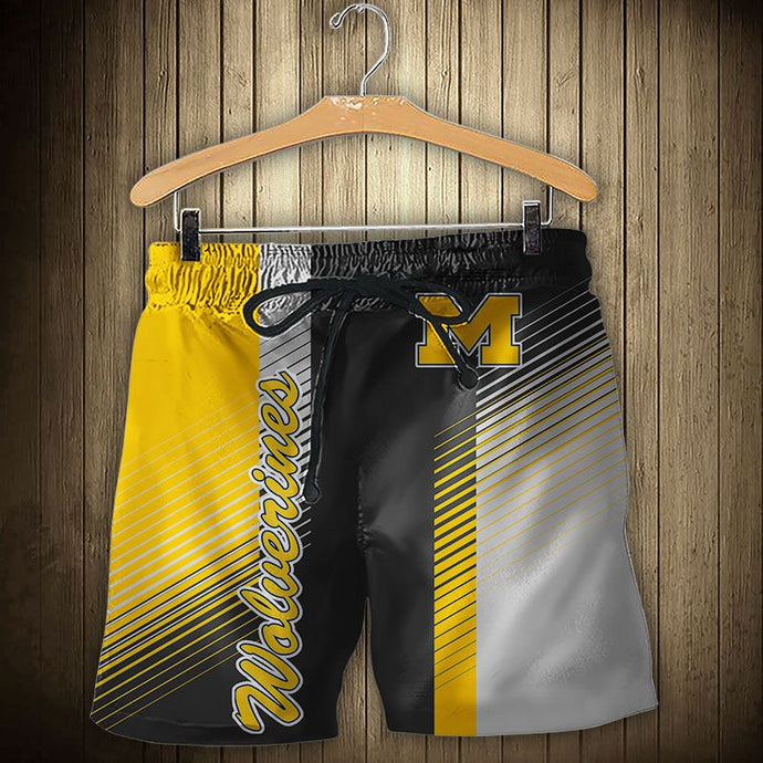 Michigan Wolverines Stripes Shorts