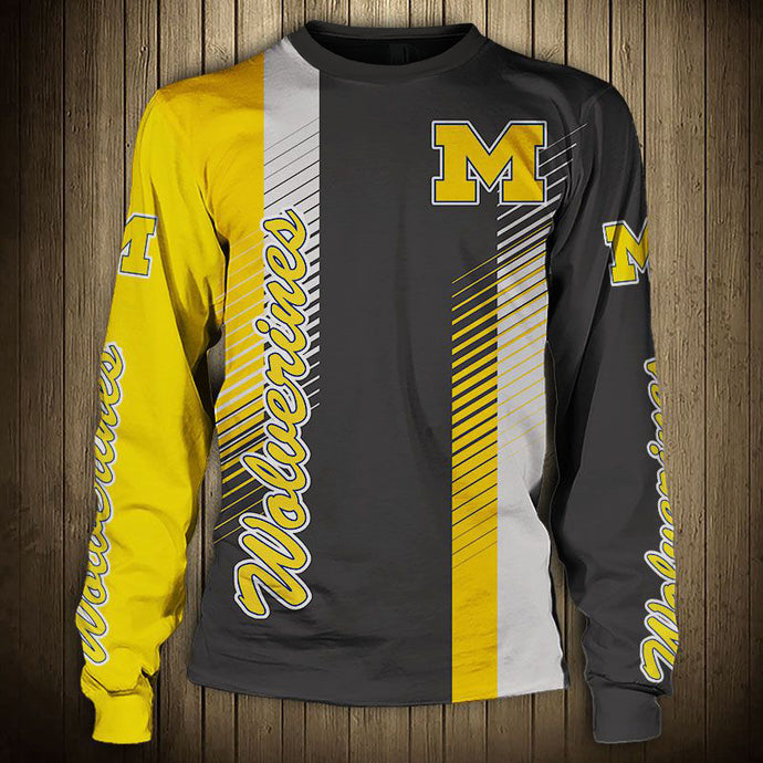 Michigan Wolverines Stripes Sweatshirt
