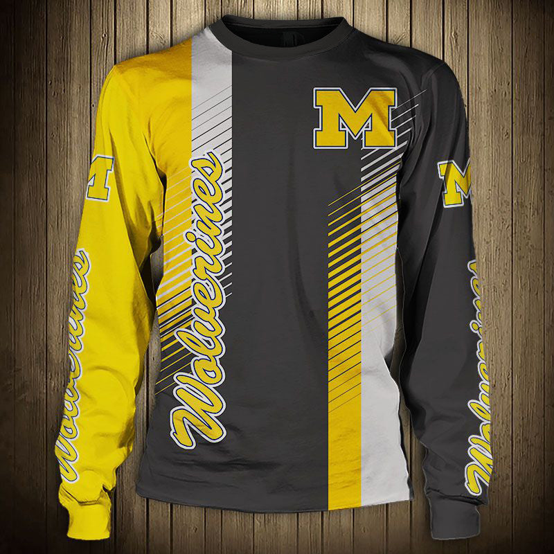 Michigan Wolverines Stripes Sweatshirt