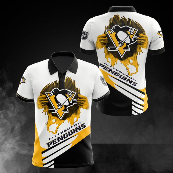 Pittsburgh Penguins Casual 3D Polo Shirt