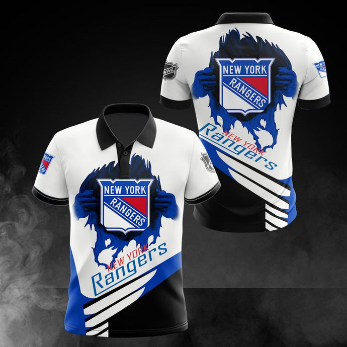 New York Rangers Casual 3D Polo Shirt