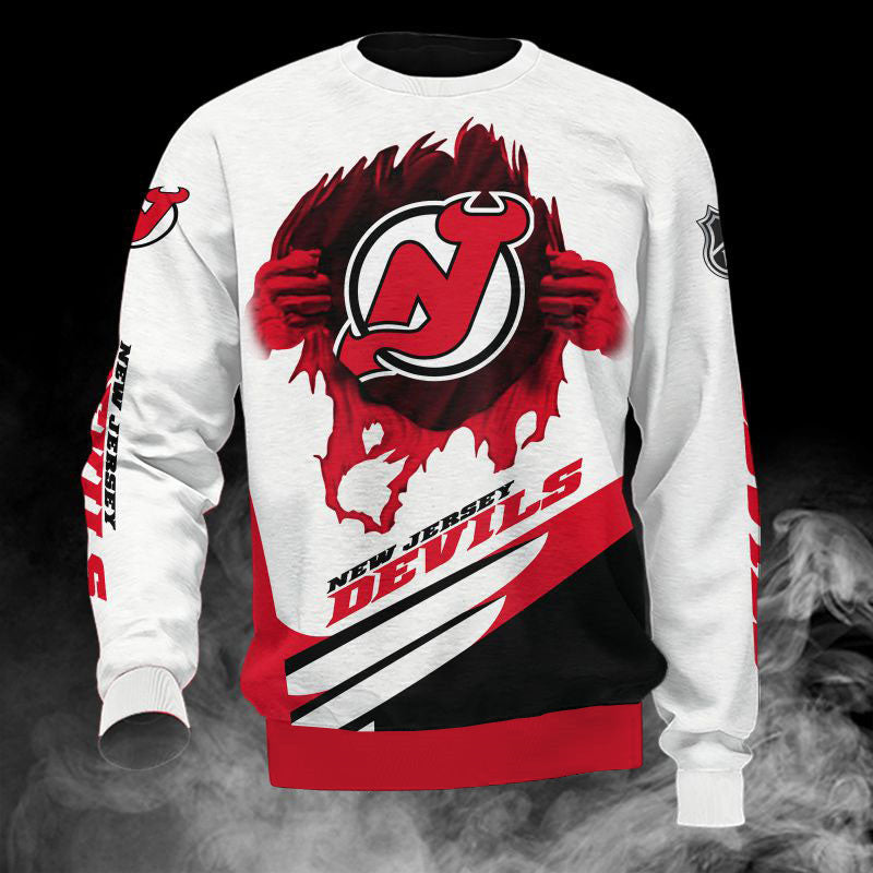 New Jersey Devils Casual 3D Sweatshirt