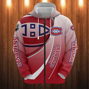 Montreal Canadiens Casual Zipper Hoodie