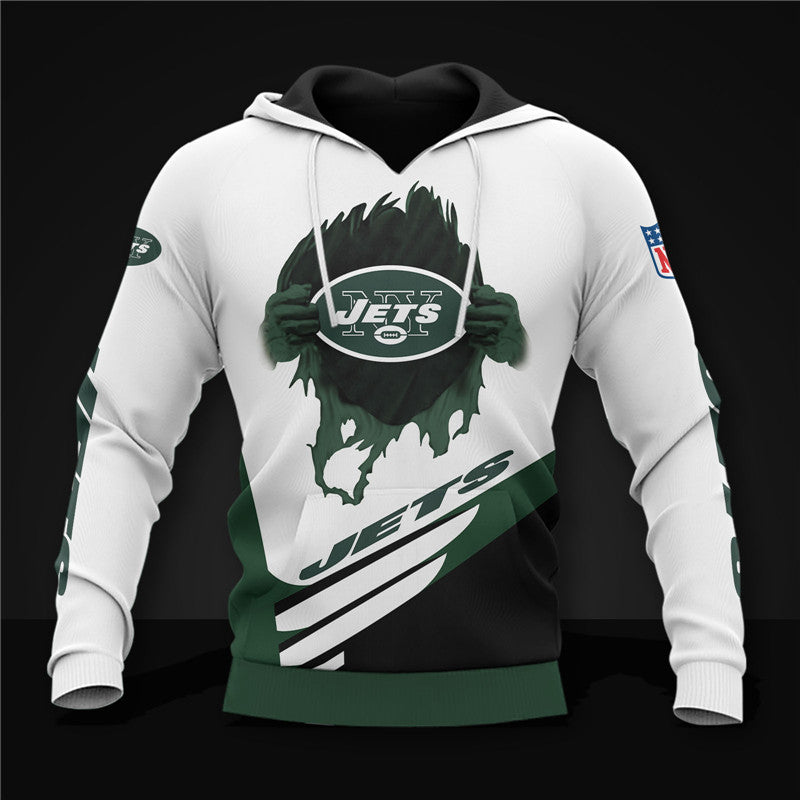 New York Jets Casual 3D Hoodie