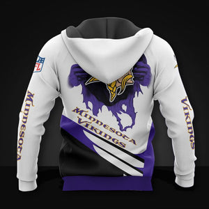 Minnesota Vikings Casual 3D Hoodie