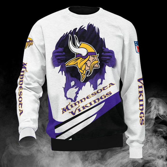 Minnesota Vikings Casual 3D Sweatshirt