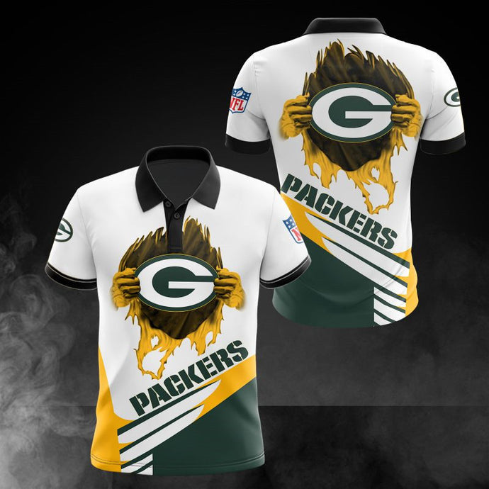 Green Bay Packers Casual 3D Polo Shirt