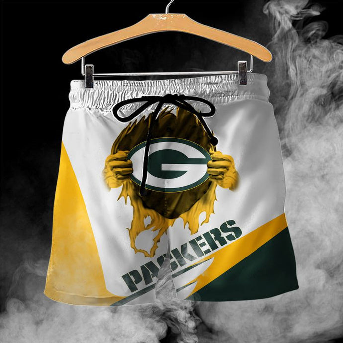 Green Bay Packers Casual 3D Shorts