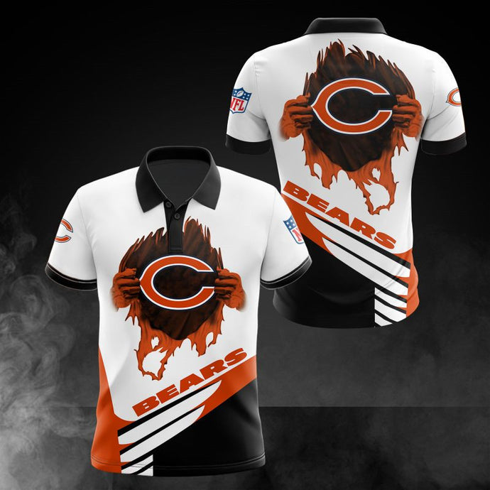 Chicago Bears Casual 3D Polo Shirt