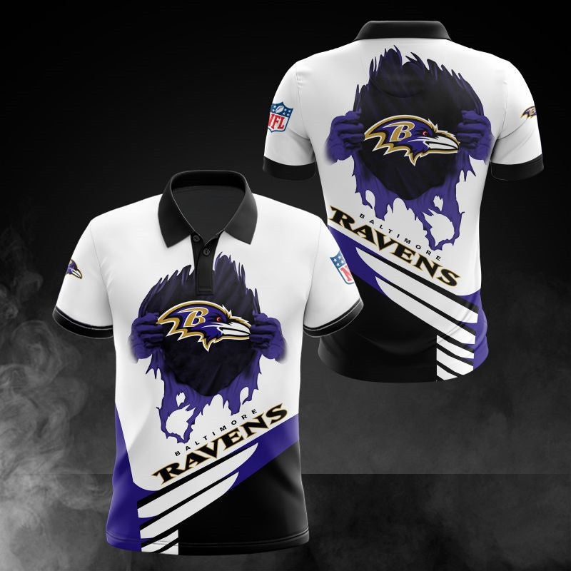 Baltimore Ravens Casual 3D Polo Shirt