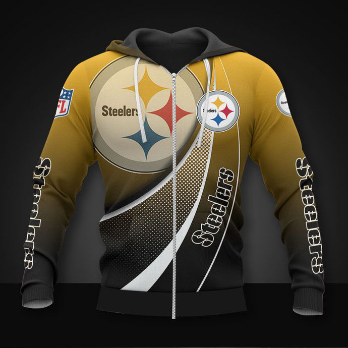 Pittsburgh Steelers Casual Zipper Hoodie