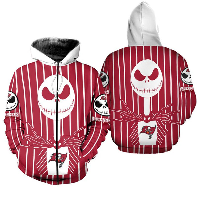 Tampa Bay Buccaneers Halloween Zipper Hoodie