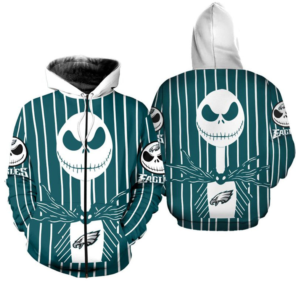 Philadelphia Eagles Halloween Zipper Hoodie