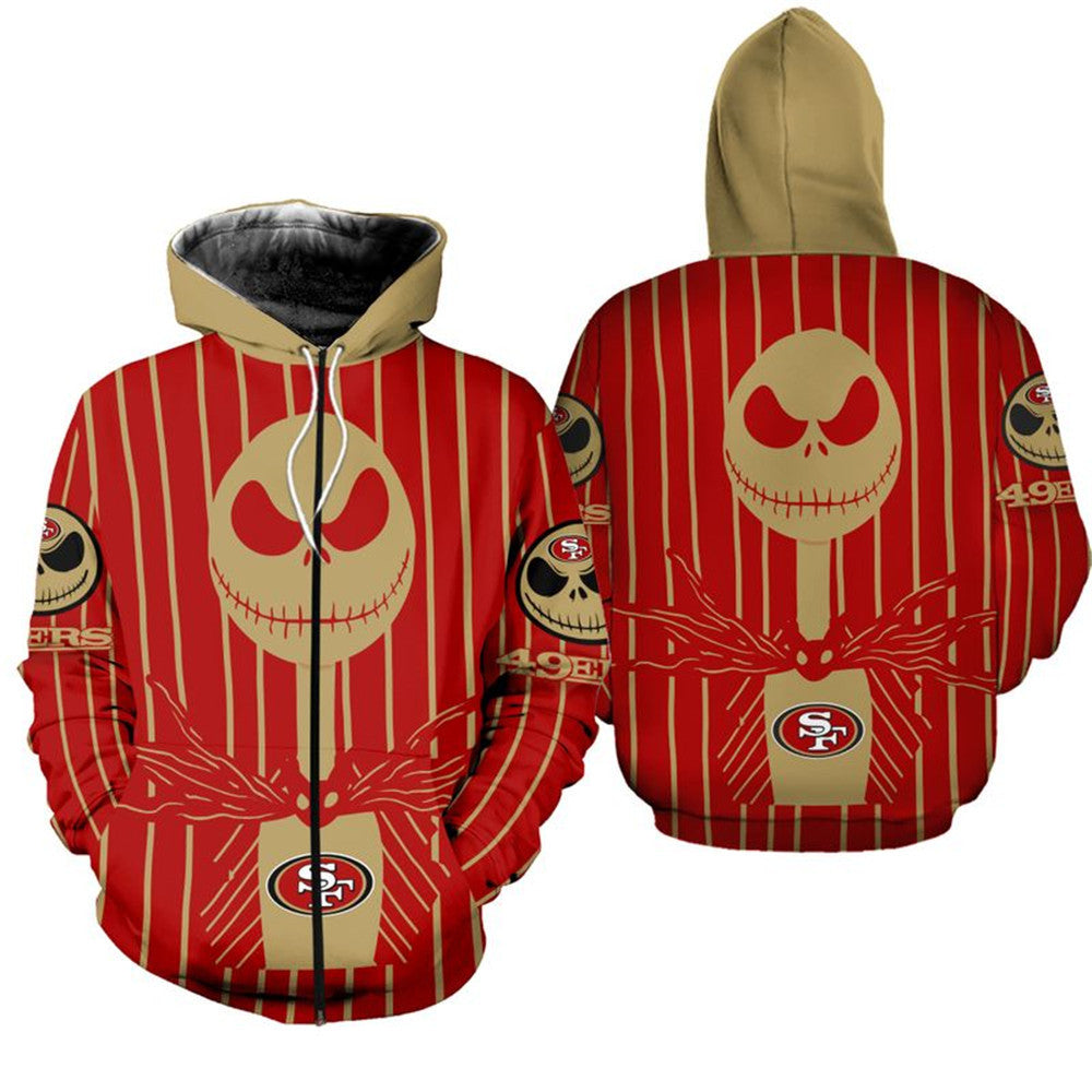 San Francisco 49ers Halloween Zipper Hoodie