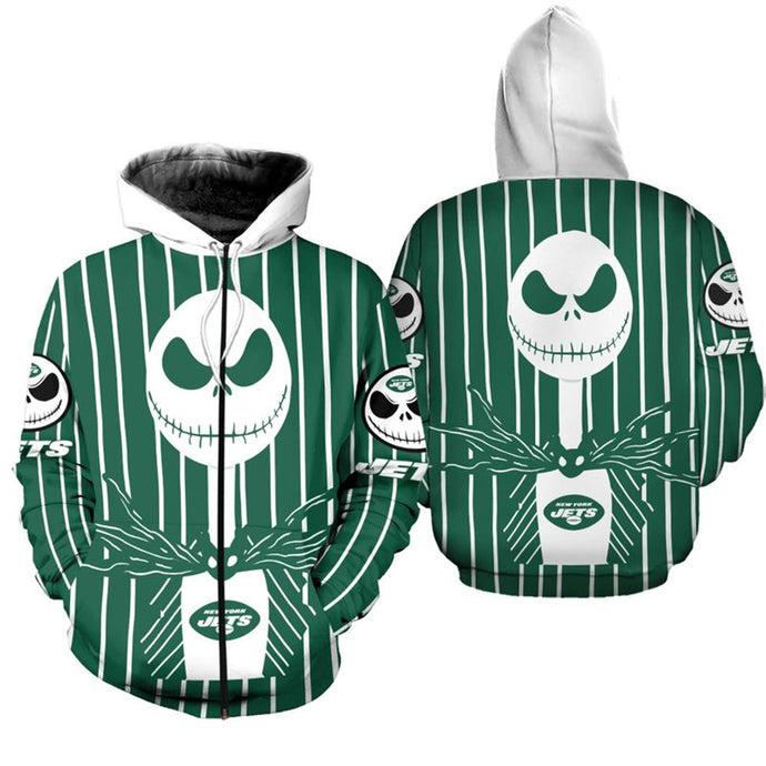 New York Jets Halloween Zipper Hoodie