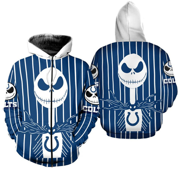 Indianapolis Colts Halloween Zipper Hoodie