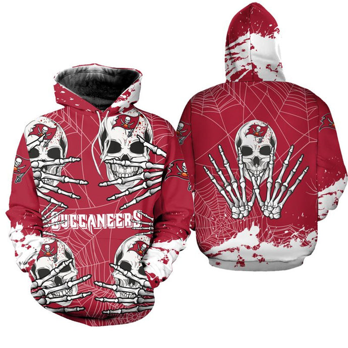 Tampa Bay Buccaneers Halloween Skull Hoodie