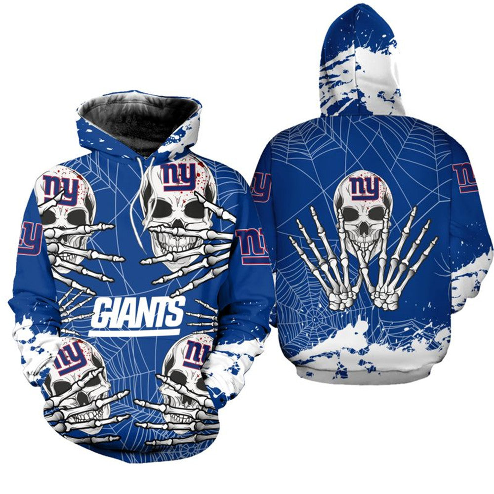 New York Giants Halloween Skull Hoodie