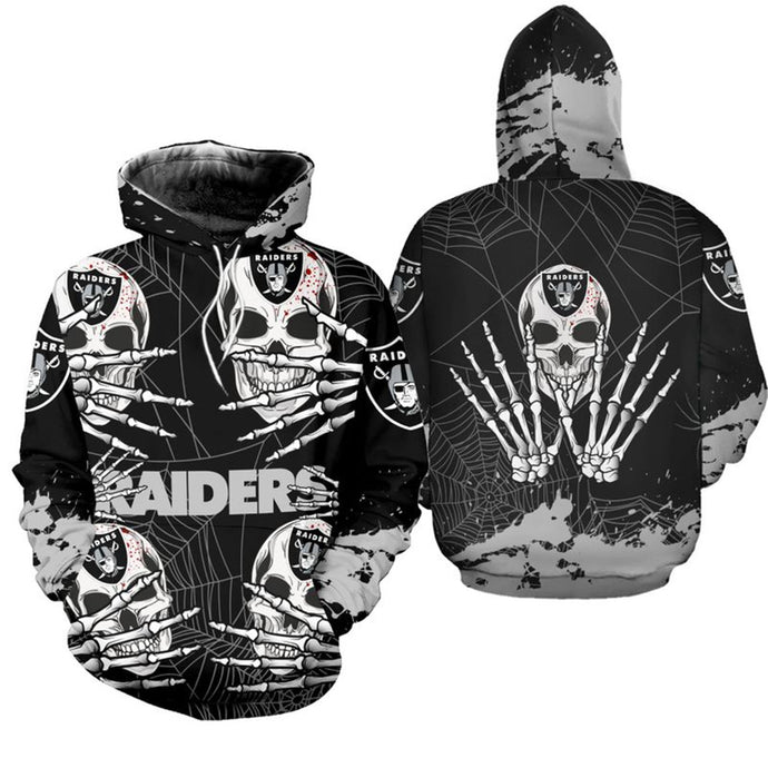 Las Vegas Raiders Halloween Skull Hoodie