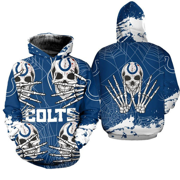 Indianapolis Colts Halloween Skull Hoodie