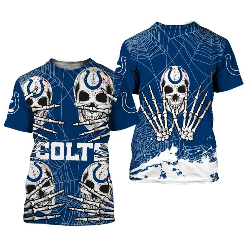 Indianapolis Colts Halloween Skull T-Shirt