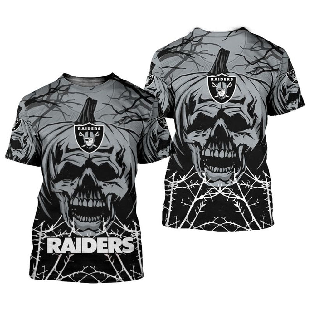 Las Vegas Raiders Pumpkin Skull t shirt