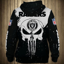 Load image into Gallery viewer, Las Vegas Raiders Skull Hoodie