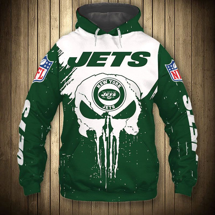New York Jets Skull Hoodie