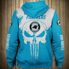 Load image into Gallery viewer, Carolina Panthers Skull Hoodie