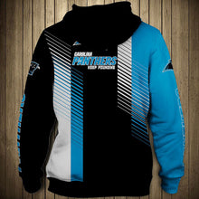 Load image into Gallery viewer, Carolina Panthers Stripes Hoodie