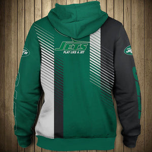 New York Jets Stripes Hoodie