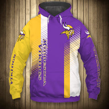 Load image into Gallery viewer, Minnesota Vikings Stripes Hoodie