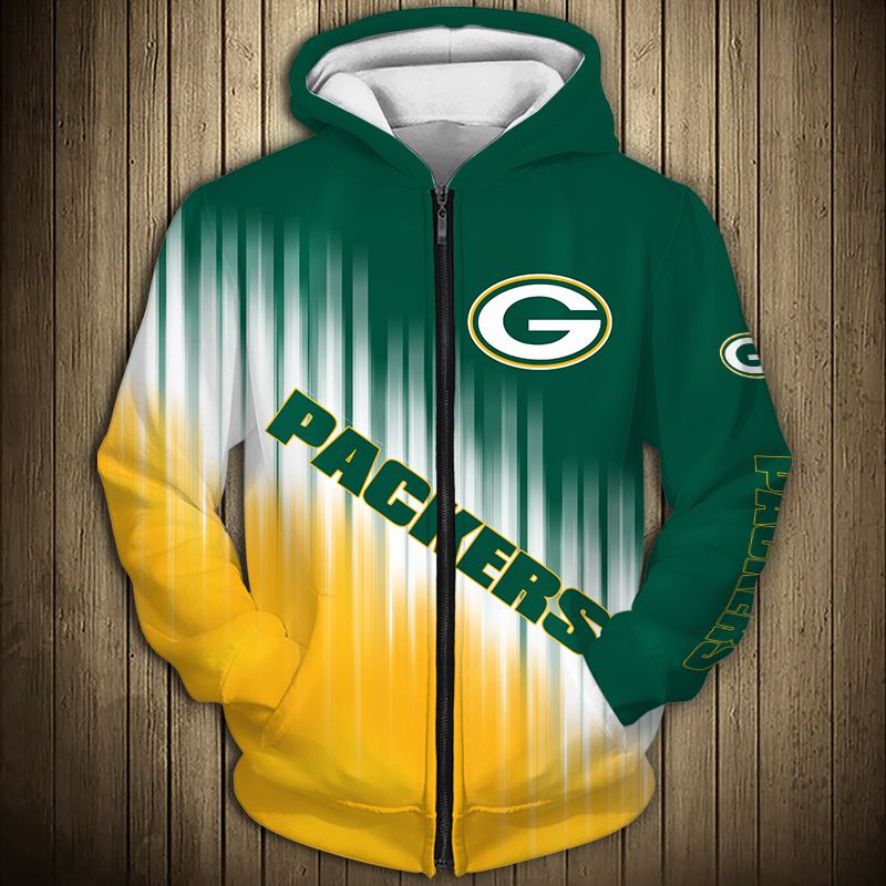 Green Bay Packers Casual Zipper Hoodie