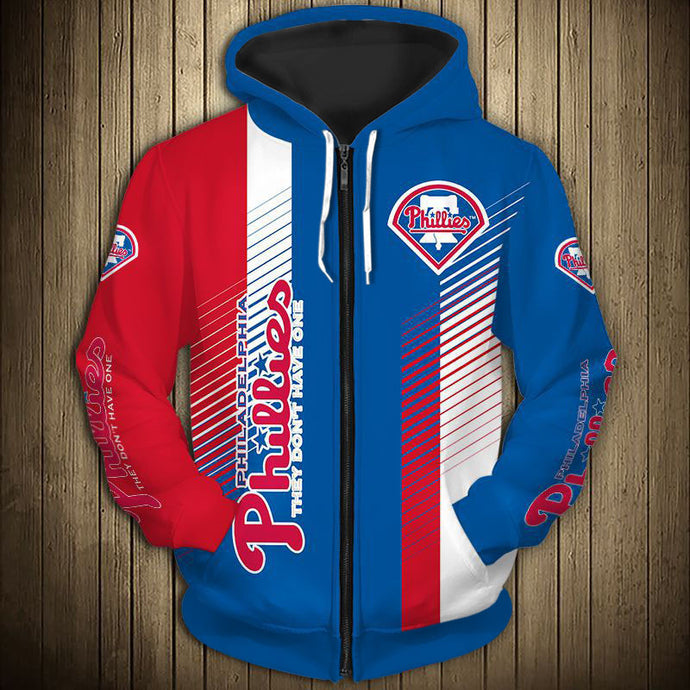 Philadelphia Phillies Stripes Zipper Hoodie