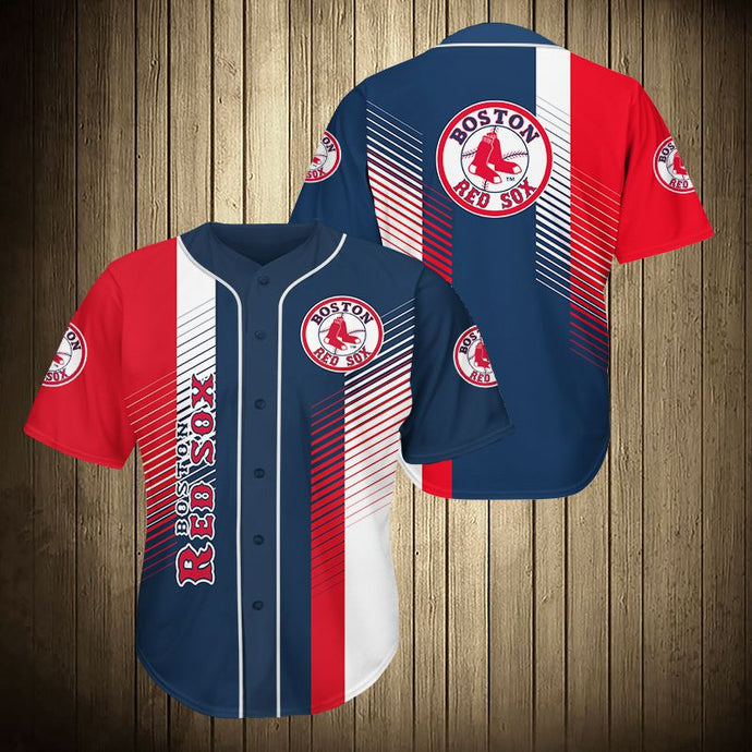 Boston Red Sox Stripes Baseball Shirt