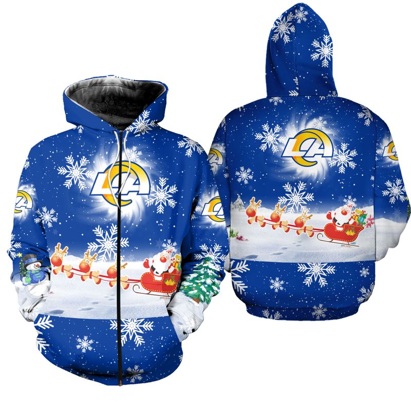 Los Angeles Rams Cool Christmas Zipper Hoodie