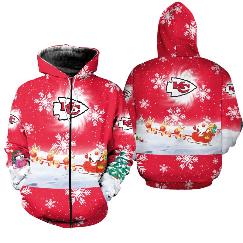 Kansas City Chiefs Cool Christmas Zipper Hoodie