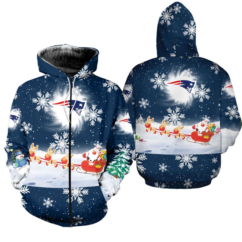 New England Patriots Cool Christmas Zipper Hoodie